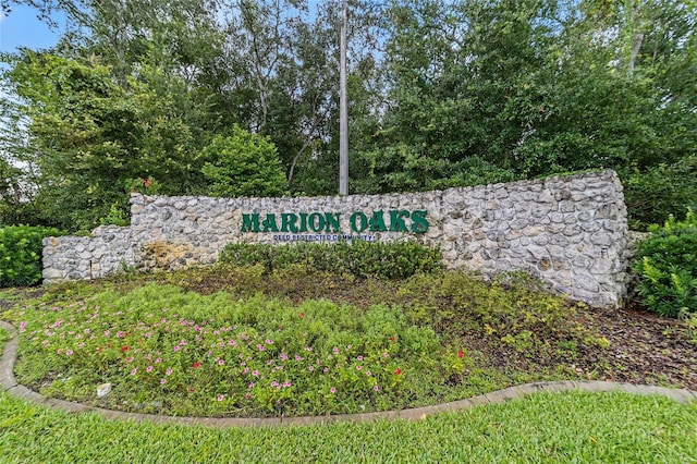 view of community sign