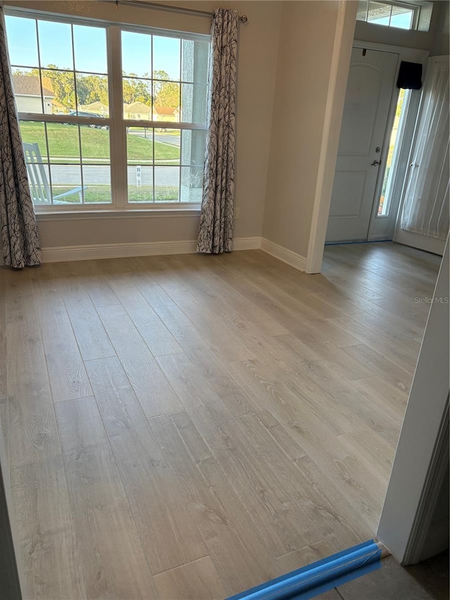 empty room featuring light hardwood / wood-style flooring