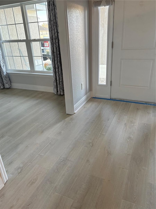 foyer featuring light wood-type flooring