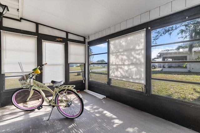 view of sunroom