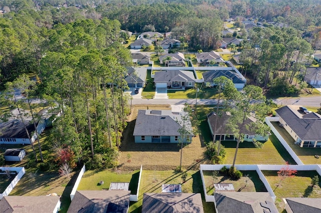 drone / aerial view with a residential view