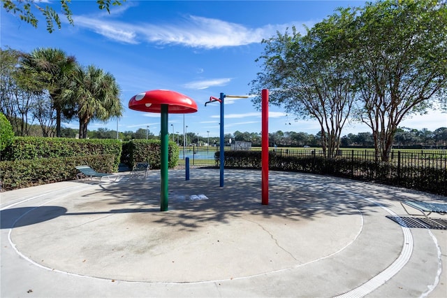 view of playground with fence