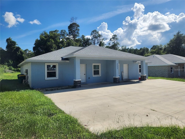 view of single story home