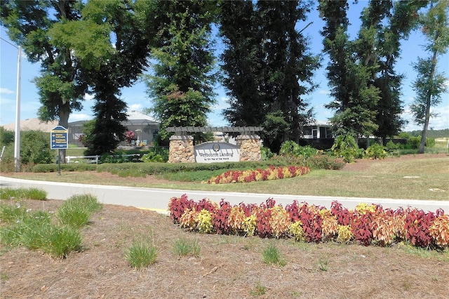 view of community sign