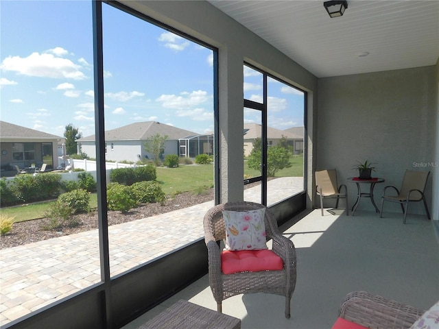 view of sunroom