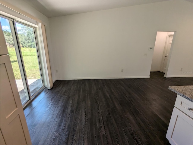 empty room featuring dark hardwood / wood-style floors