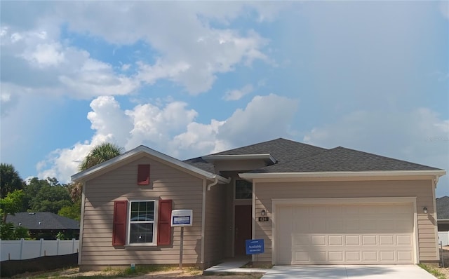 view of front of home featuring a garage