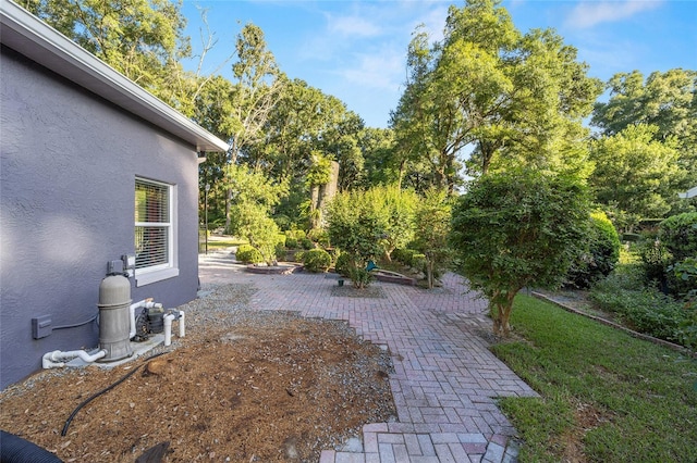 view of yard featuring a patio area