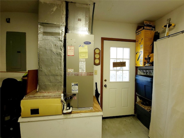 utility room with electric panel