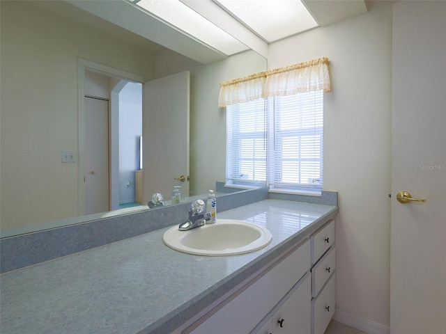 bathroom featuring vanity