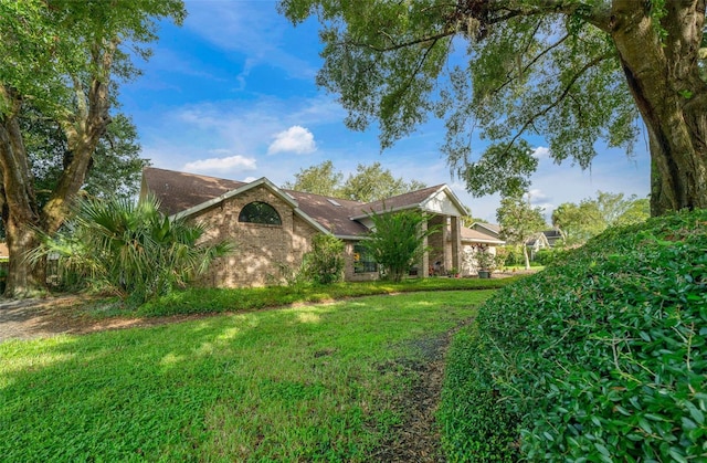 exterior space with a lawn