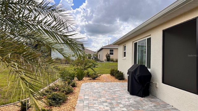 view of patio / terrace with a grill