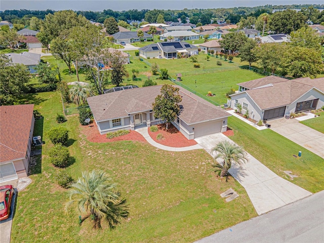 aerial view featuring a residential view