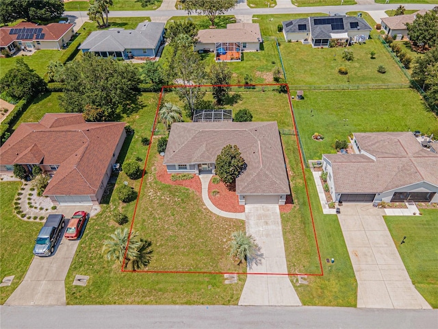 bird's eye view featuring a residential view