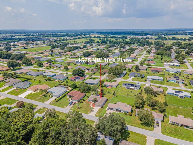 bird's eye view featuring a residential view