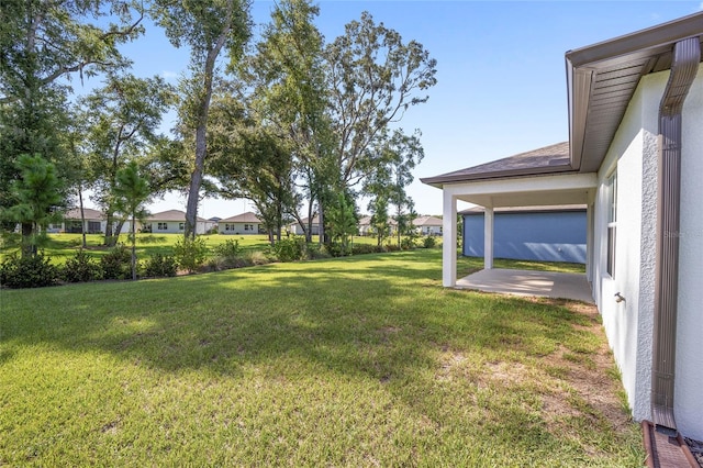 view of yard with a patio