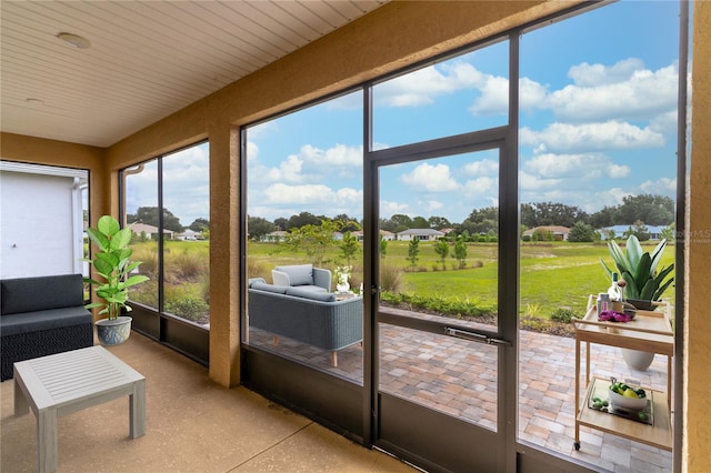 view of sunroom