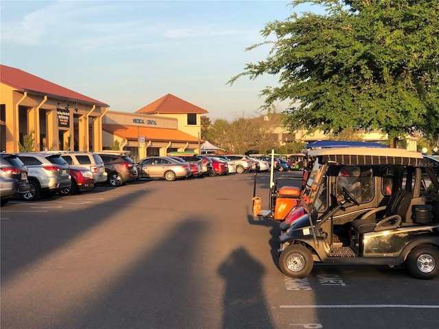 view of uncovered parking lot