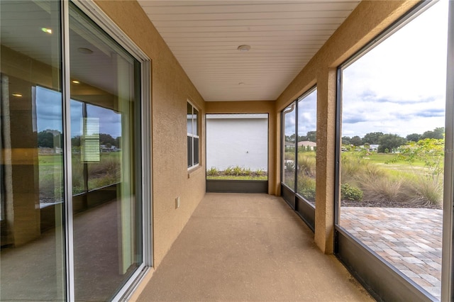 view of sunroom