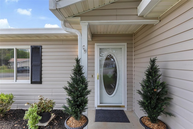 view of doorway to property