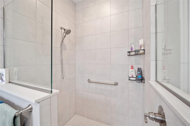 full bathroom featuring a walk in shower