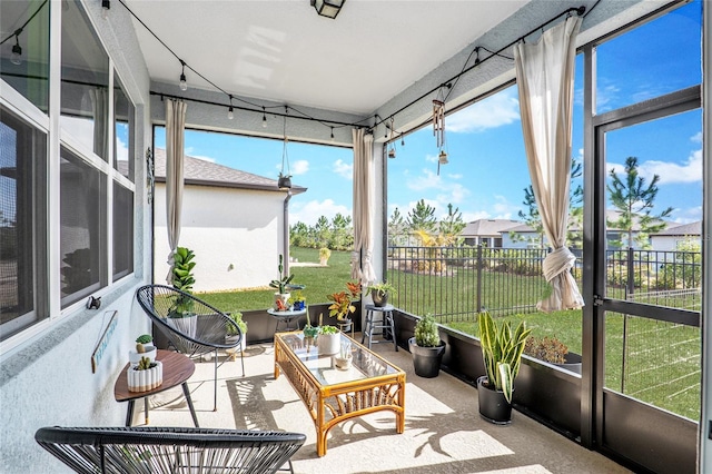 view of sunroom / solarium