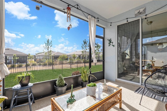 view of sunroom / solarium