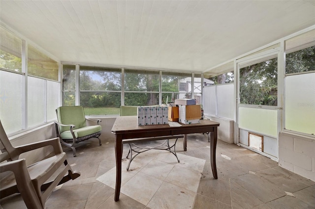 view of sunroom