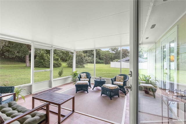 view of sunroom / solarium