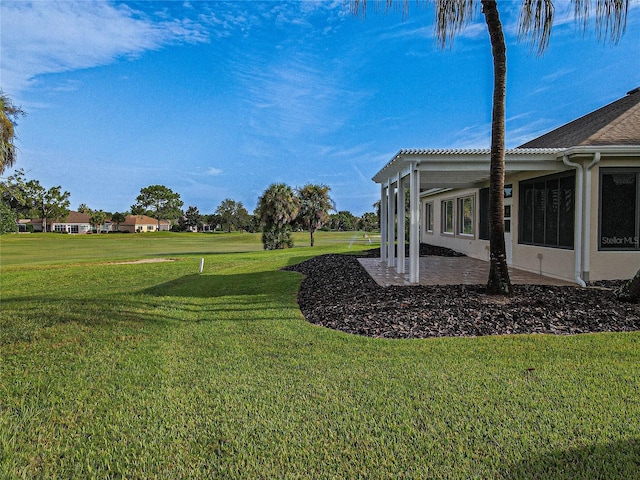 view of yard featuring a pergola and a patio