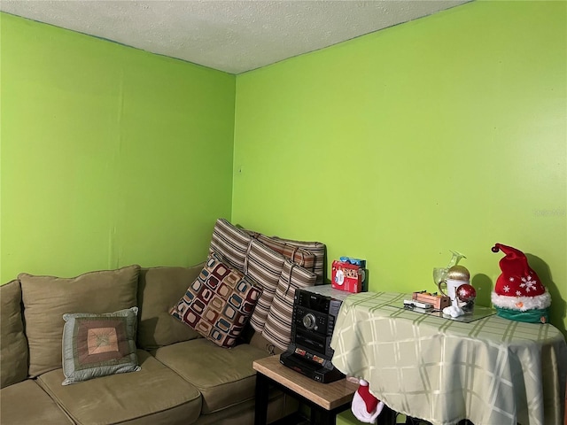 bedroom featuring a textured ceiling