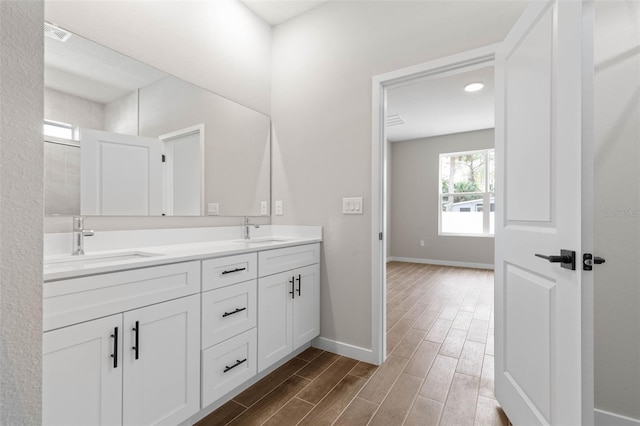 bathroom with vanity