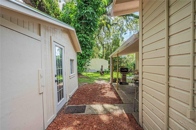 exterior space with a patio