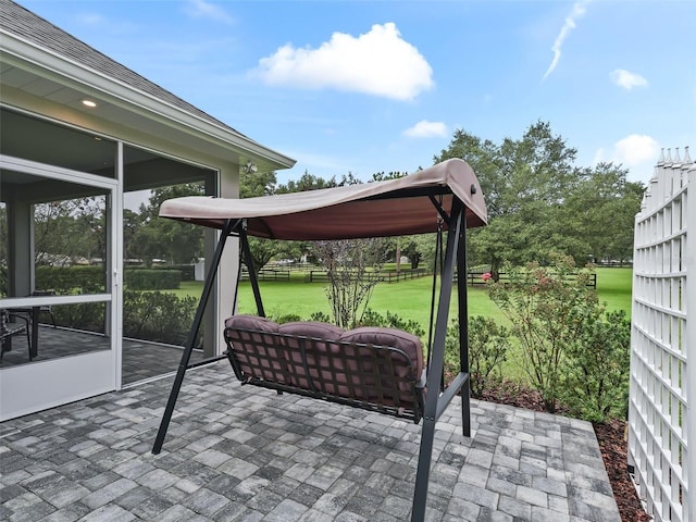 view of patio with fence