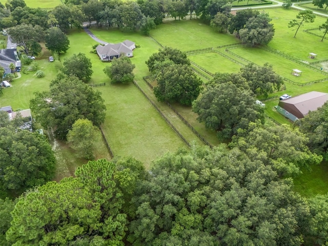 drone / aerial view with a rural view