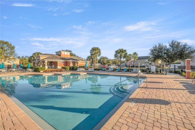 view of pool with a patio area