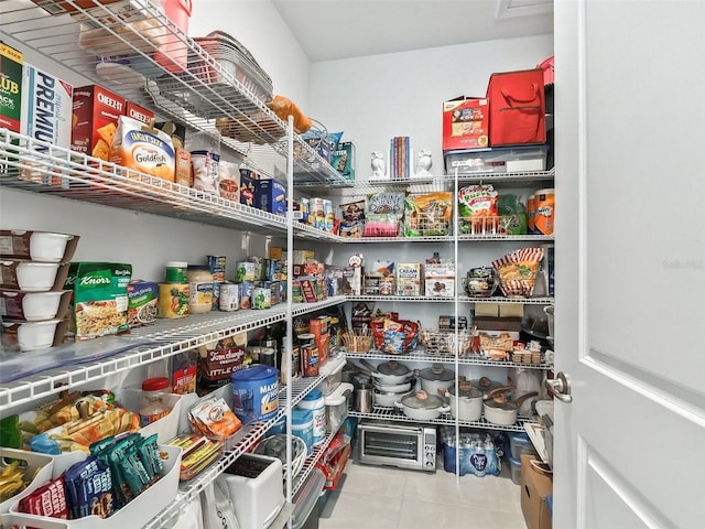 view of pantry