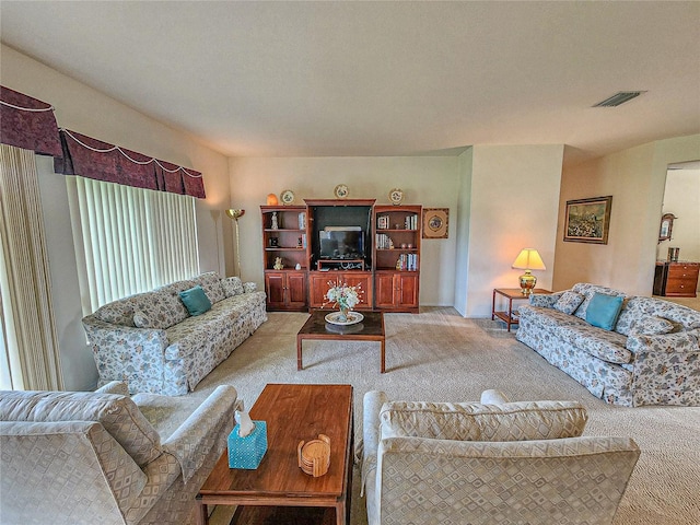 view of carpeted living room