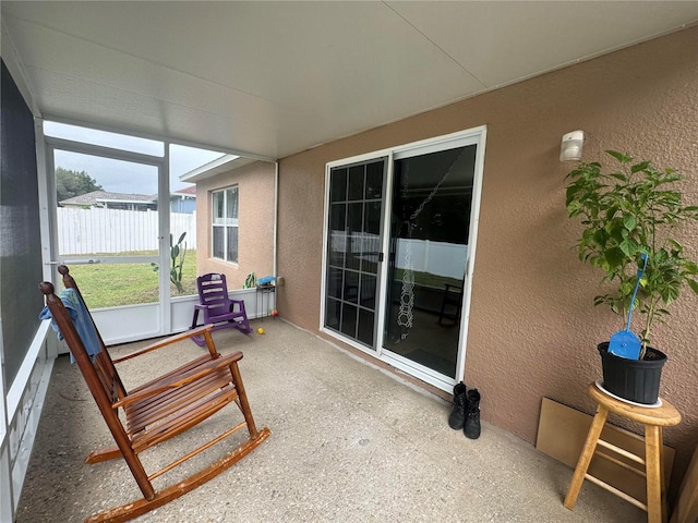 view of sunroom