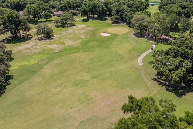 bird's eye view with golf course view