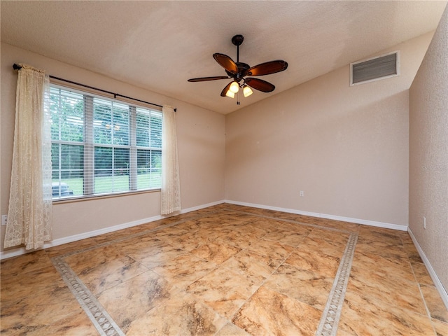 unfurnished room featuring ceiling fan