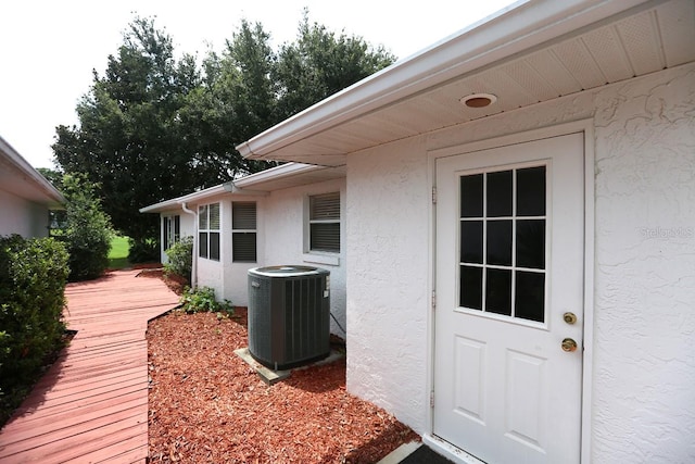 view of home's exterior featuring central AC unit