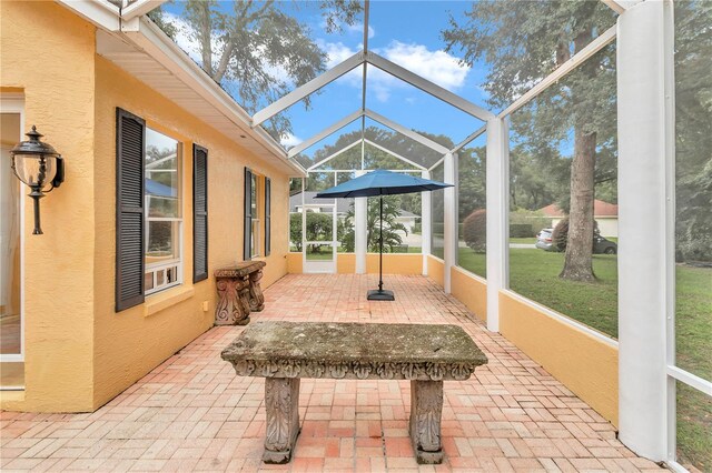 view of sunroom