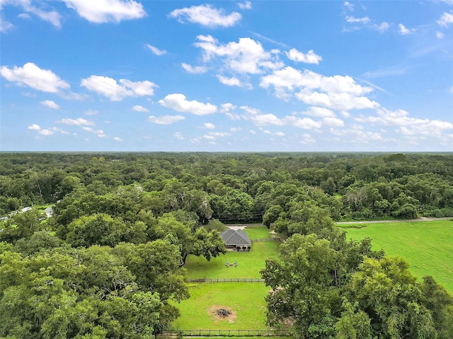 drone / aerial view with a rural view