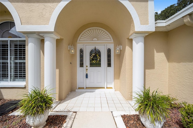 view of doorway to property