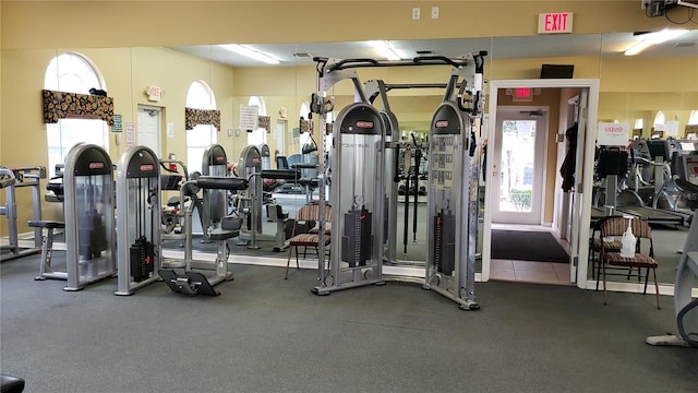 view of exercise room