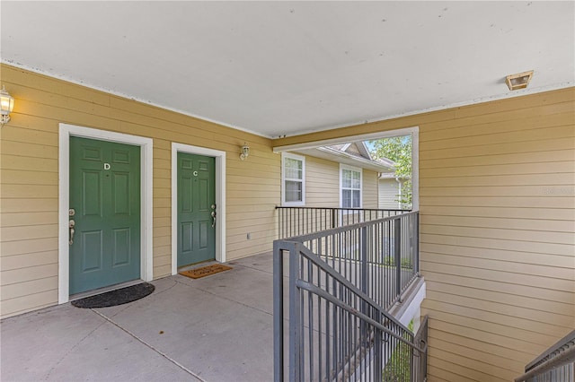 property entrance with a porch