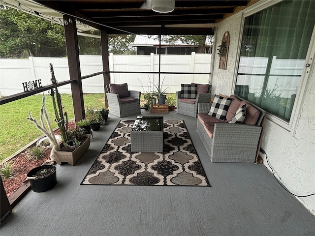 view of sunroom / solarium