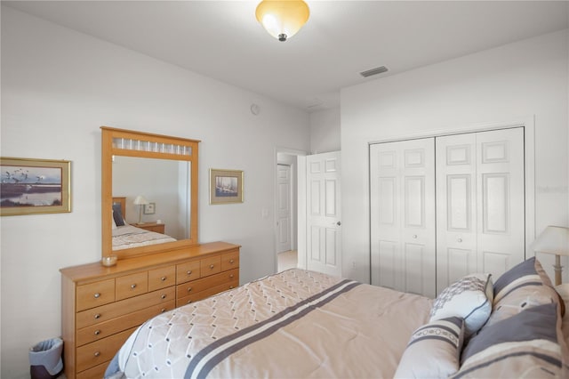 bedroom featuring a closet