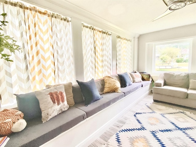 living room featuring hardwood / wood-style flooring